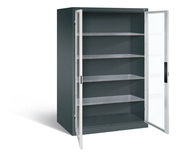 C+P gereedschapskast Acurado, H1950xB1200xD800mm, kleur: antracietgrijs/lichtgrijs, verzonken handgreep, 8934-055 S10147