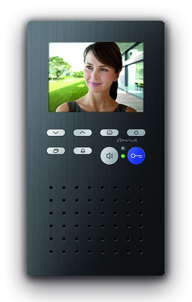 TCS video binnenstation voor handsfree serie Carus ORIGO, opbouw zwart, CAI2000-0156