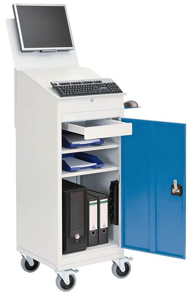 Bedrunka + Hirth tafelblad voor computer trolleys, afmetingen in mm (BxDxH): 500 x 500 x 250, 04.105.205