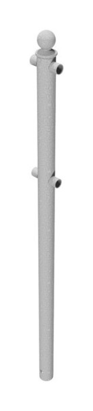 Schake beschermleuningen / randleuningen, steunpalen voor boven- en knierails om in beton te plaatsen, middenpaal voor boven- en knierails, 467_12