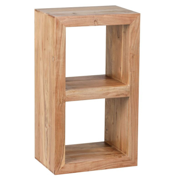 Wohnling staande plank MUMBAI massief acaciahout 88 cm hoog 2 planken design houten plank natuurproduct landhuisstijl, WL1.449