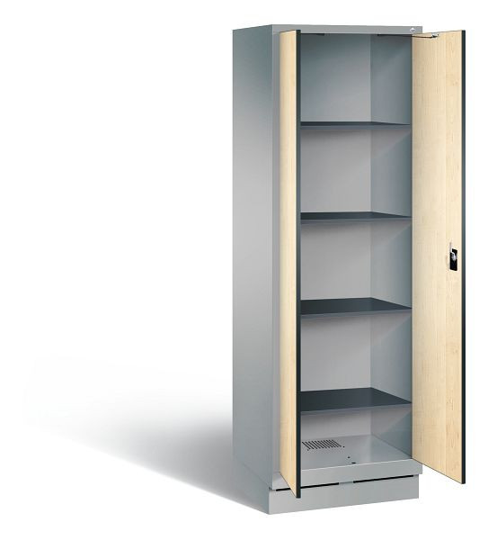 C+P washok Evolo, H1800xB610xD500mm, kleur: wit aluminium / Donau esdoorn decor, 48222-20B S10151