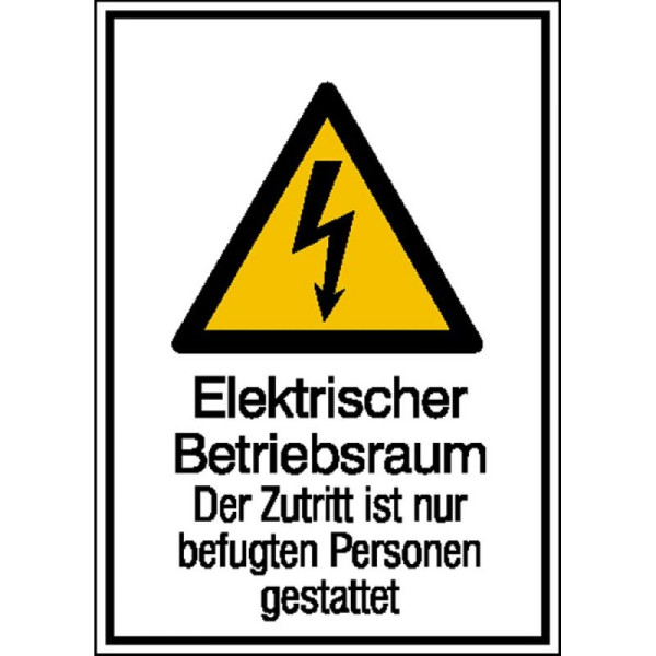 Stein HGS HGS elektrische markering/combibord met waarschuwingsbord en extra tekst, elektrische operatiekamer, 131 x 185 mm / aluminium, hard, 51.1243