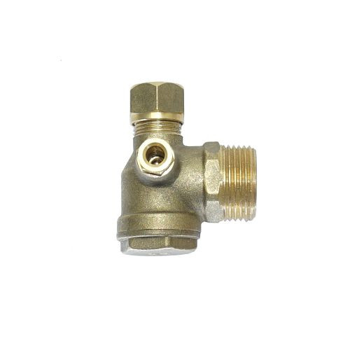 AEROTEC terugslagklep 3/4 inch AG - 10 mm buis met ontlastaansluiting, 9048009