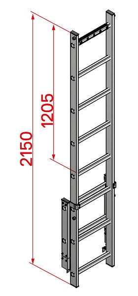 HYMER uittrekbare instaphulp, aluminium, 0053345