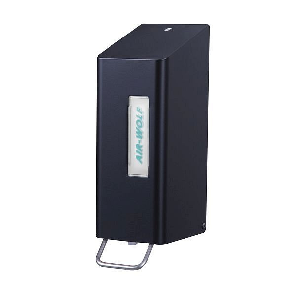Air Wolf schuimzeepdispenser voor 600 ml schuimzeep, Omega serie, H x B x D: 288 x 97 x 142 mm, mat zwart gecoat roestvrij staal, 29-507