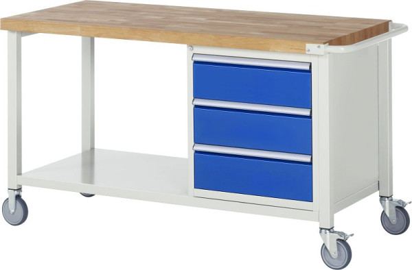 RAU verrijdbare werkbank 8000 - model 8157, B1500 x D700 x H880 mm, 15-8157A6-157B4S.11