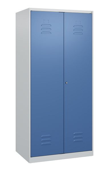 C+P Umkleidespind Classic PLUS, Doppel-Spind, 2 Abteile, 1700x800x500mm, 7035/5023, Zylinderschloss, 0800027-22P S10018