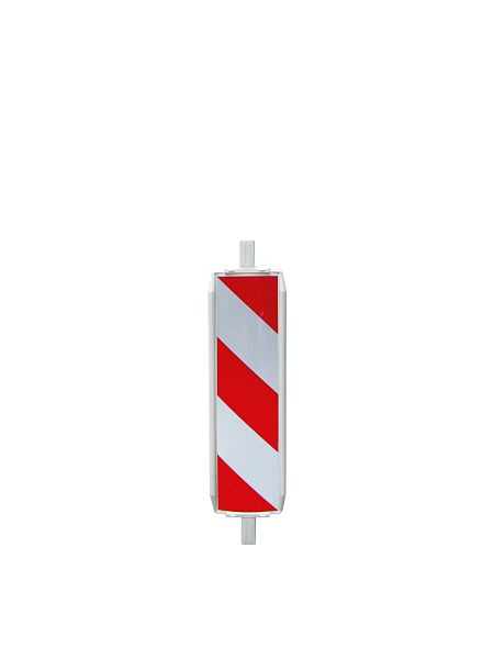 Schake kunststof zwaailamp type 60W, stopcontacten boven en onder 60 x 60 mm, folie type 2, pijlvormig, rood/wit, dubbelzijdig wijzend rechts/links, 36055W2P