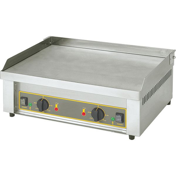 Stalgast elektrische grillplaat, twee verwarmingszones, afmetingen 620 x 450 x 190 mm (BxDxH), KE1501060