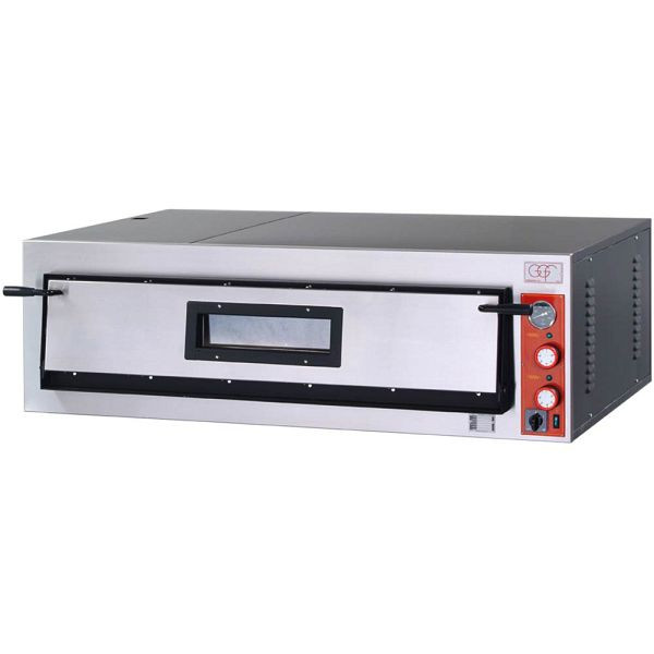 Stalgast pizzaoven met één kamer, volle vuurvaste klei, 9 kW, 1370 x 850 x 420 mm (BxDxH), PP0611636