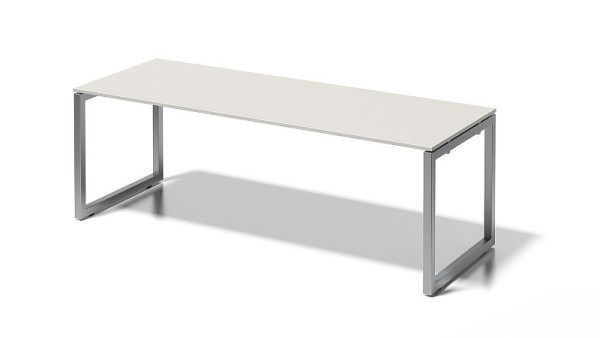 Bisley Cito bureau, 730 mm vaste hoogte O-frame, H 19 x B 2200 x D 800 mm, grijswit/zilver, DOF2208GW355