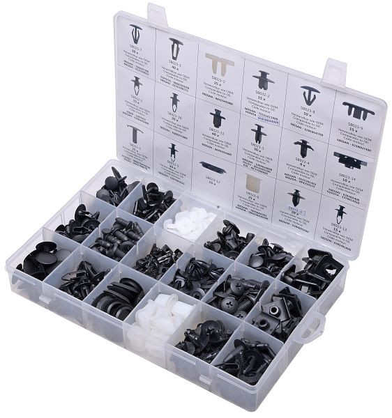 SW-Stahl bevestigingsclip assortiment, Nissan, 408 stuks, S8023