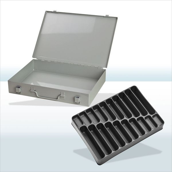 ADB plaatstalen box met spansluiting / 20-voudig / RAL 7035, 88614