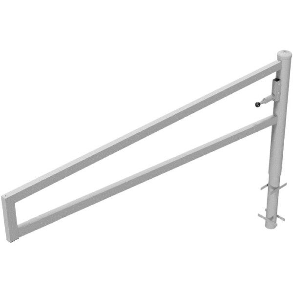 Stone HGS padbarrière, 360° draaibaar, 2500 mm/zonder verf, voorbereid voor hangslot, voor inzetting in beton, 4013.25v