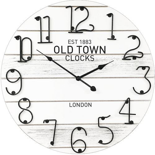 Technoline quartz wandklok "Old Town" London, MDF materiaal, afmetingen: Ø 50 cm, 776043