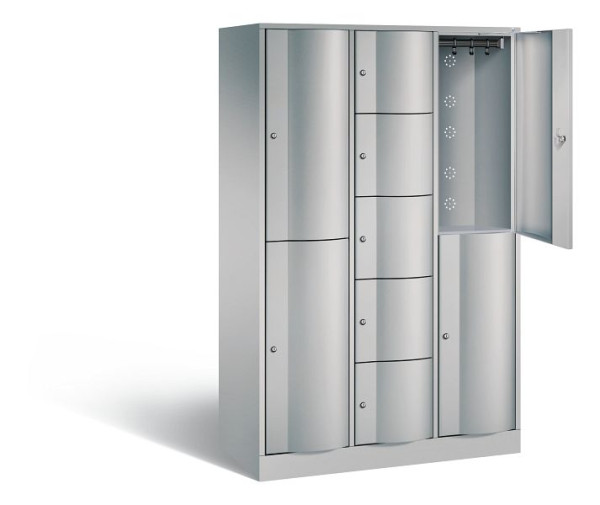 C+P combinatie lockerkast Resisto, H1950xB1148xD540mm, kleur: wit aluminium, 8070-3720 S10032
