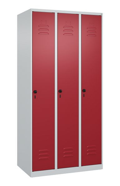 C+P luierkluis Classic PLUS, 3 vakken, 1850x900x500mm, 7035/3003, veiligheidsdraaigrendel, 080000-30 S10001