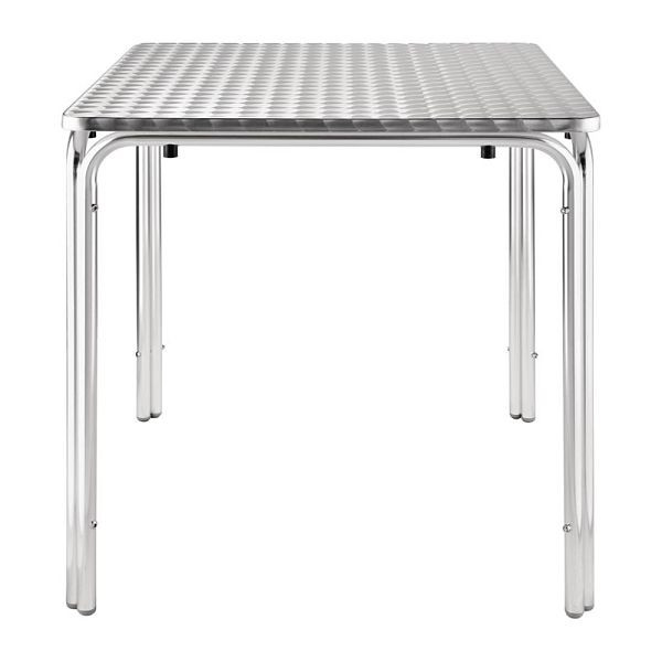 Bolero vierkante bistrotafel RVS 4 poten 70cm, U505