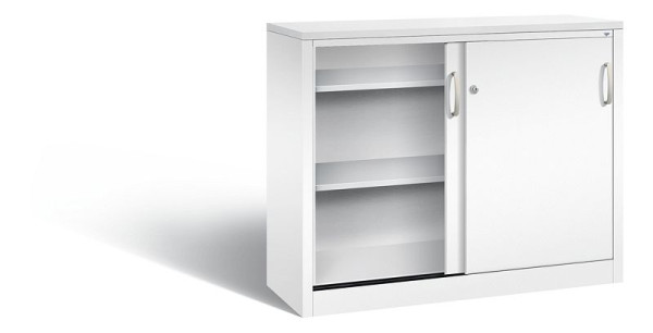 C+P dressoir met schuifdeuren Acurado, H1000xB1200xD400mm, kleur: verkeerswit, beugelgreep, 2046-00 S10218