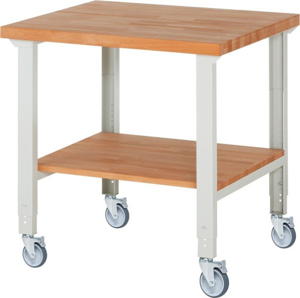 RAU verrijdbare werkbank (in hoogte verstelbaar) 7000-7, 1000x900x950-1000mm, 4 zwenkwielen, 05-7000-7-109B4H4.12