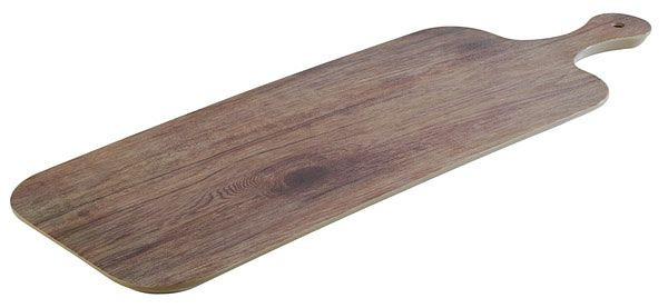 APS dienblad -EIKEN-, 48 x 20 cm, hoogte: 1,5 cm, melamine, eikenlook, gestructureerd oppervlak, handvat: 13 cm, 84179
