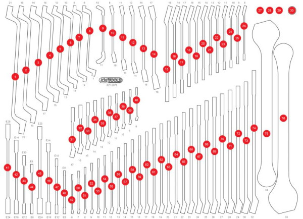 KS Tools Leeg schuiminzetstuk voor 821.0076, 821.0076-97