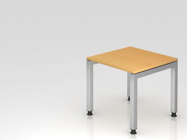 Hammerbacher bureau U-voet vierkant 80x80cm beuken, rechthoekige vorm, zwevende plaat, VJS08/6/S