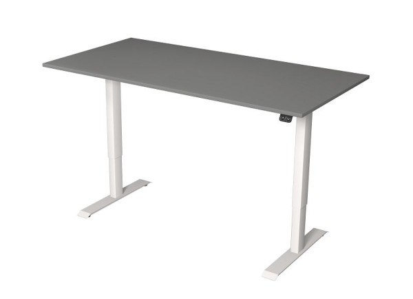 Kerkmann zit-statafel B 1600 x D 800 mm, elektrisch in hoogte verstelbaar van 720-1200 mm, grafiet, 10360312