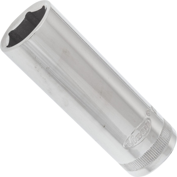VIGOR dopsleutelinzet, lang, hol vierkant 12,5 mm (1/2 inch), buitenzeskantprofiel, 18 mm, V2589N