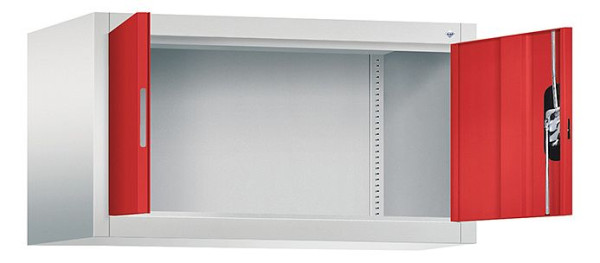 C+P bovenkast Acurado, H500xW930xD500mm, kleur: lichtgrijs / vuurrood, verzonken handgreep, 9284-000 S10197
