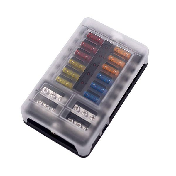 Offgridtec 12-voudige zekeringhouder voor voertuigsteekzekering met LED-display, 8-01-012825