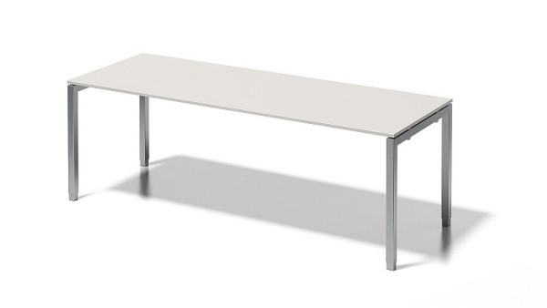 Bisley Cito bureau, 650-850 mm in hoogte verstelbaar U-frame, H 19 x B 2200 x D 800 mm, grijswit/zilver, DUH2208GW355