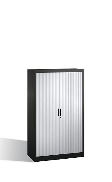 C+P rolluikkast Omnispace, H1660xB1000xD420mm, kleur: zwartgrijs/lichtgrijs, inbouwgreep, 4 niveaus, 3212-00 S10058