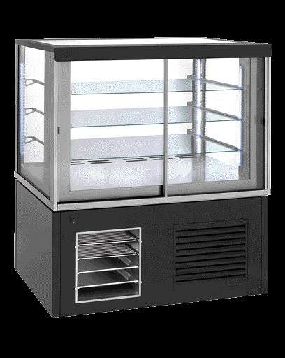 ROLLER GRILL Kühlvitrine FSC 1200, Standgerät auf Rollen, mit 3 Glasböden 960x540, 3 x 1/1 GN, FSC1200
