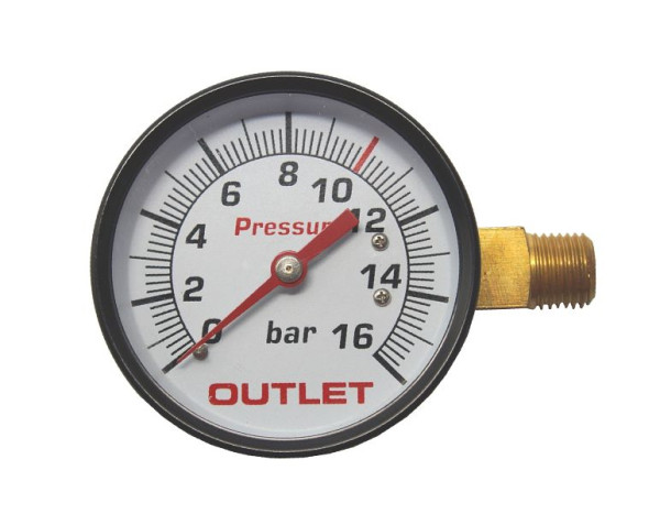 AEROTEC manometer 16 bar 63 mm - 1/4 inch ET rechts, 9052069