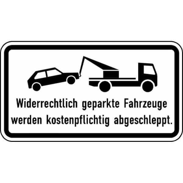 Stein HGS HGS Illegaal geparkeerde voertuigen worden tegen vergoeding weggesleept nr. 2429, 231x420mm /RA2/Alform, 2429-122