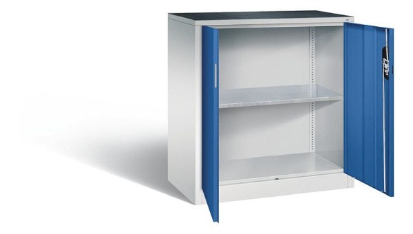 C+P gereedschapskast Acurado, H1000xW930xD500mm, kleur: lichtgrijs / gentiaanblauw, verzonken handgreep, 8821-000 S10203