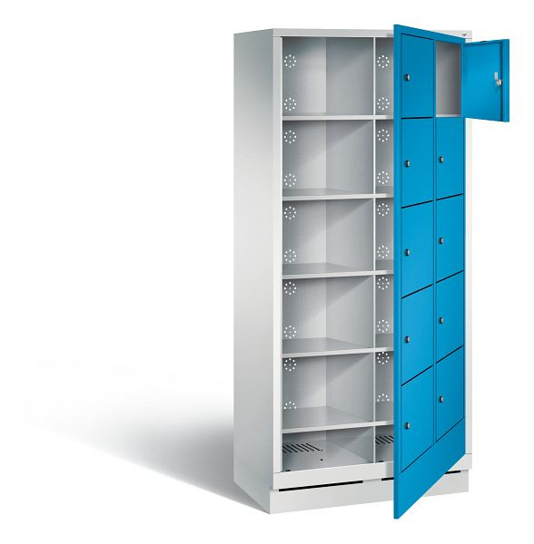 C+P wasautomaat Evolo, H1800xW810xD500mm, kleur: lichtgrijs / lichtblauw, 48160-205 S10017
