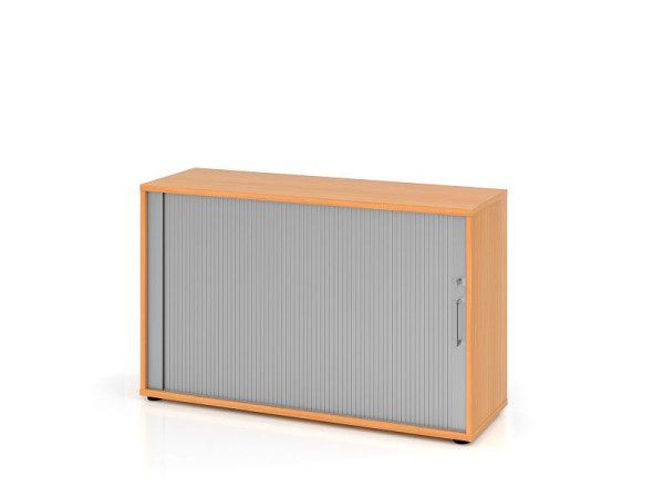 Hammerbacher rolluikkast 1732S BS, 2 OH, romp: beuken / rolluik: zilver, 120 x 40 x 74,8 cm (BxDxH), V1732S/6/S/BS