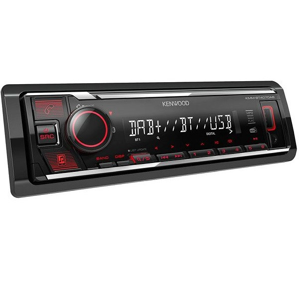 KENWOOD DAB-Autoradio mit USB, Bluetooth Freisprech- & Streamingfunktion, KMM-BT407DAB