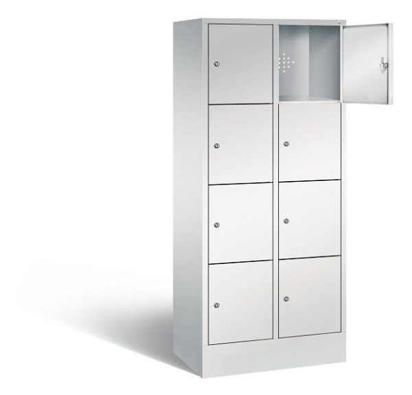C+P Stahl-Ladeschrank Evolo, 8 Fächer, H1800xB810xT500 mm, Lichtgrau, 48020-220404EB S10018