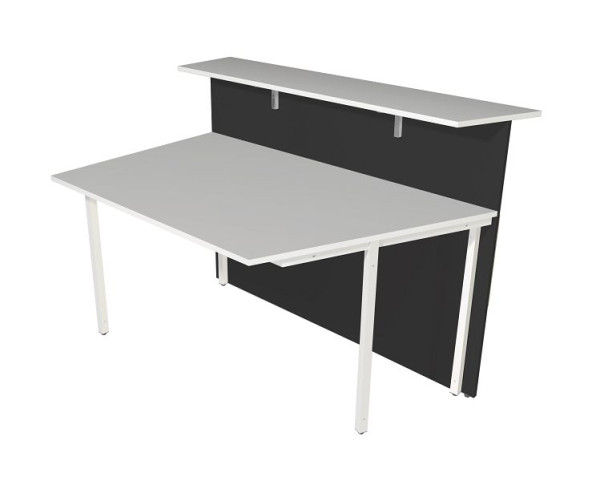 Kerkmann balie Atlantis 2, eenzijdig schuin, B 1350 x D 920 x H 1080 mm, wit/antraciet, 22329213
