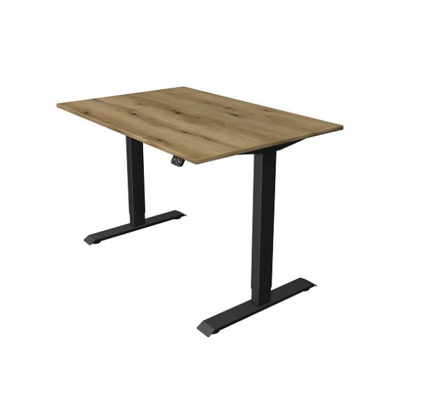 Kerkmann zit-statafel B 1200 x D 800 mm, elektrisch in hoogte verstelbaar van 740-1230 mm, eiken, 10180955