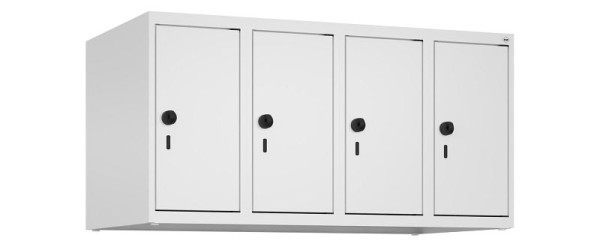 C+P kastopzet Classic PLUS, bovenkast, 9016/9016, veiligheidsdraaisluiting, 500x1000x500mm, 4 vakken, 080090-49 S10014