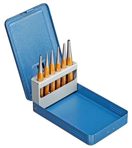 GEDORE ponsset, 6-delig, metalen vouwcassette, 8754060