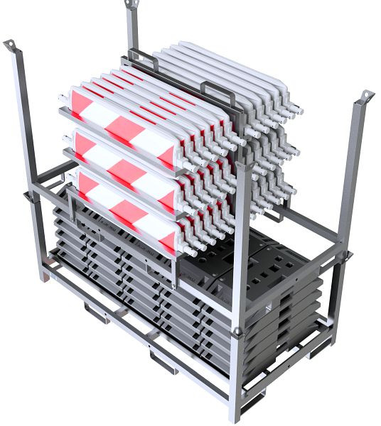 Schake 36NOX-SET2 bestaande uit: 1x opslag- en transportpallet (art.nr. 3B214), 30x grondplaten type NOX (art.nr. 31NOX), 36NOX-SET2