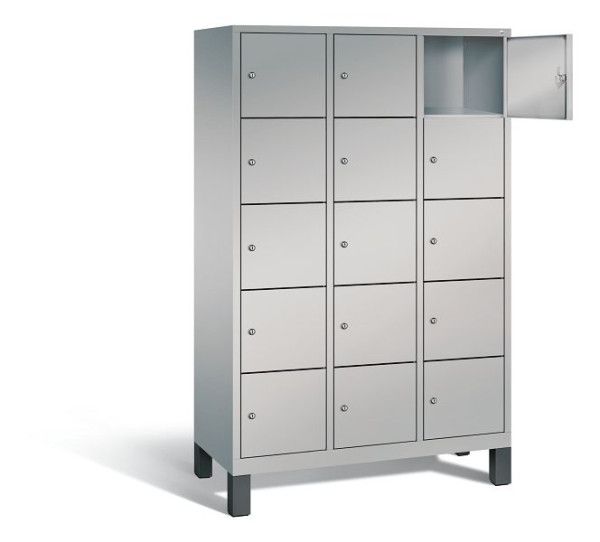 C+P lockerkast Evolo, H1850xB1200xD500mm, kleur: wit aluminium, 48010-325 S10077