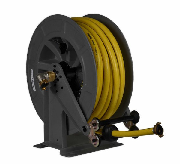 Ebinger slanghaspel OSK 610, frame en as staal gelakt, trommel ABS, 15 m PVC slang, 3.610.152