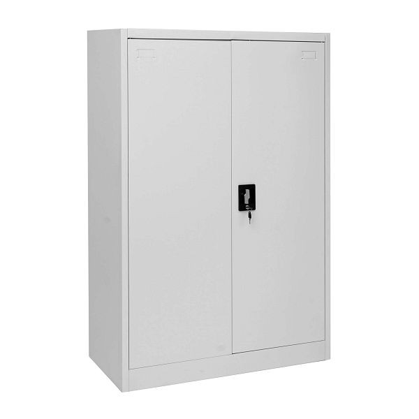 Mendler archiefkast HWC-H17, stalen kast kantoorkast, 2 deuren, 140x90cm grijs, 72737